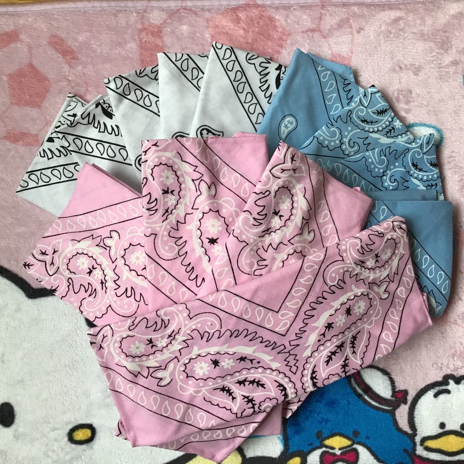 6 Unisex Paisley Bandana Head Wrap Scarf Neck Headband 100% Cotton USA SALLER
