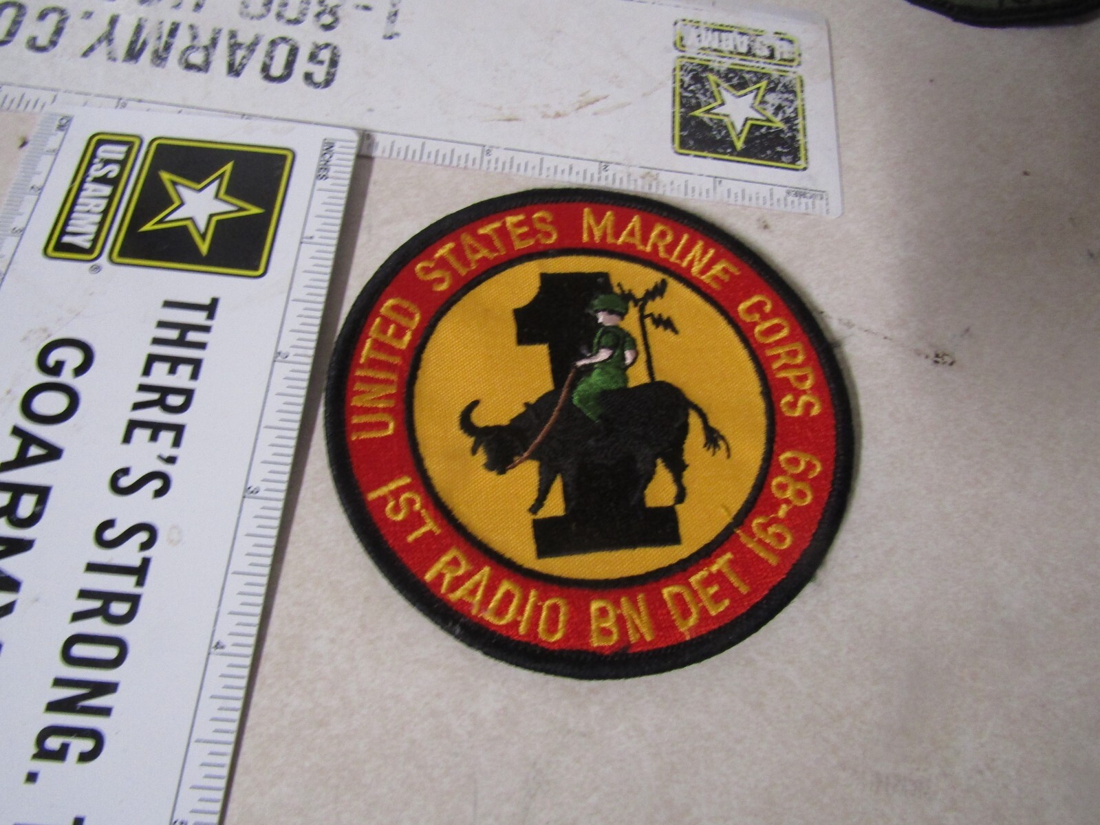 MILITARY PATCH VINTAGE UNITED STATES MARINE CORPS 1ST RADIO BN DET 16-89