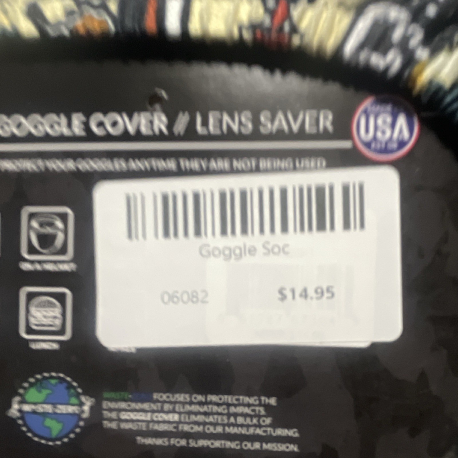 Goggle Soc Multicolor Lens Saver Goggle Pouch Abstract Cloth 06082