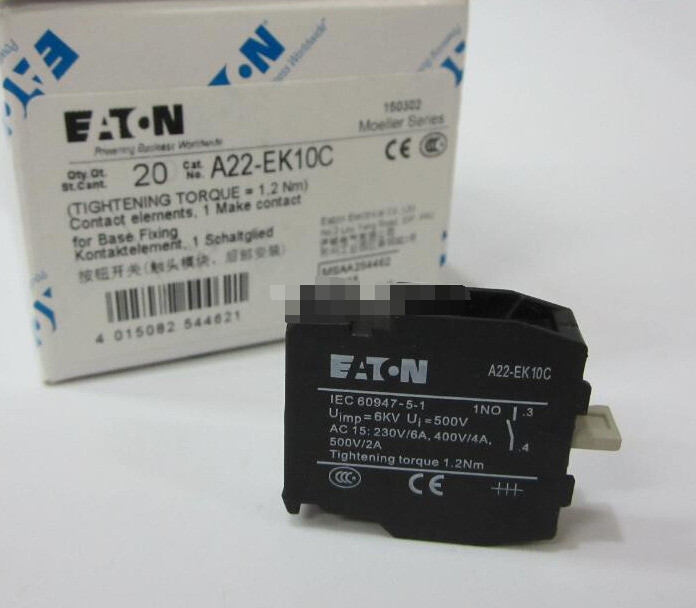 20PCS/box New Eaton Moeller A22-EK10C A22EK10C Contact 1NO Brand