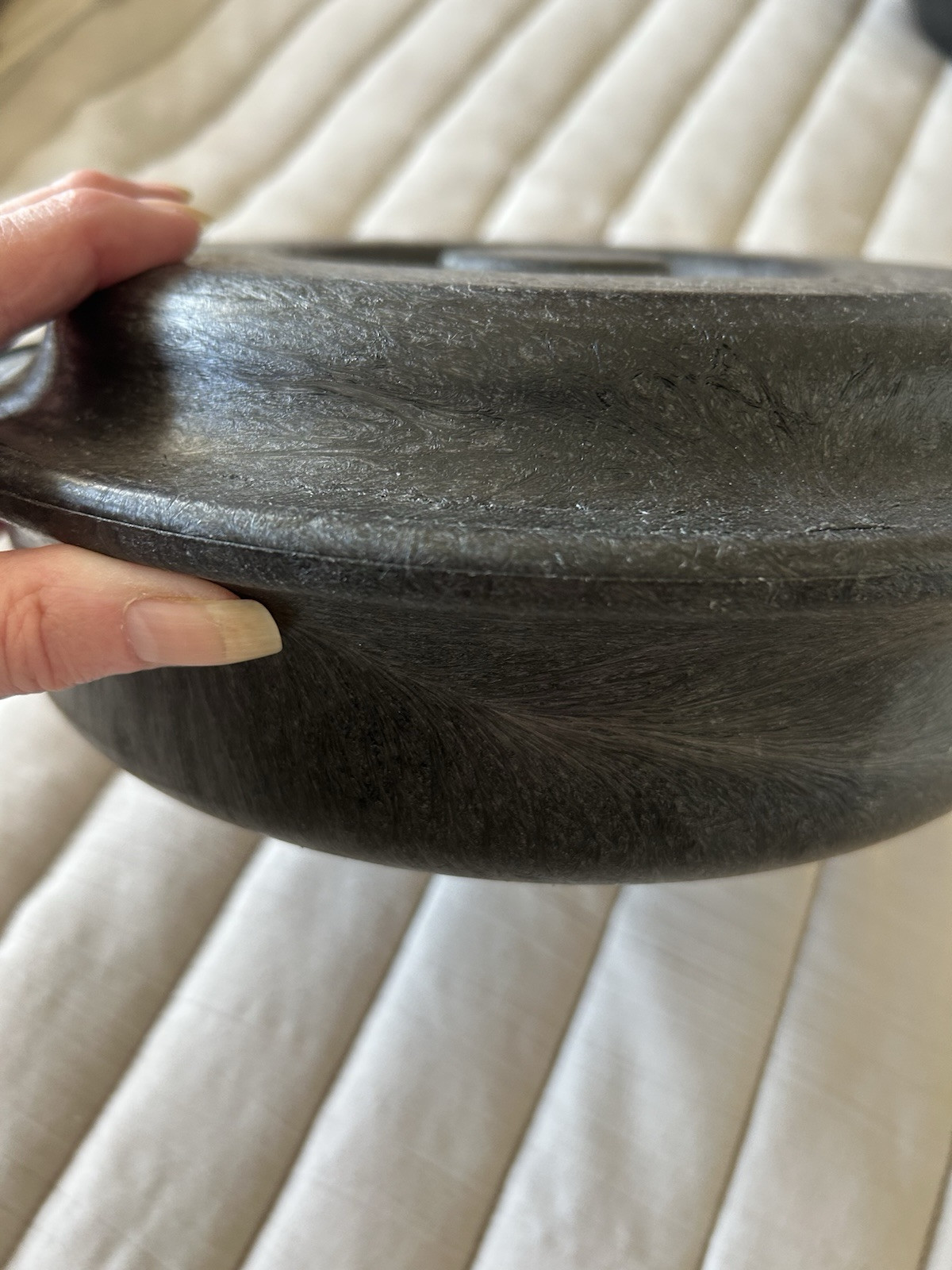 HS Inc. NHS 2001 Charcoal Heavy Construction Tortilla Server 9” Diameter