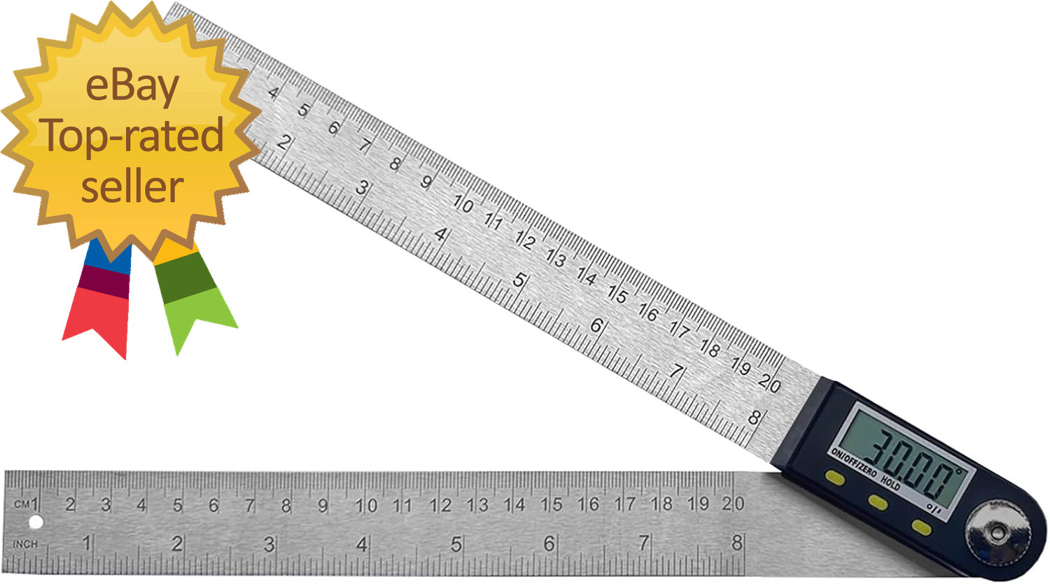 8 Inch Digital Angle Finder Stainless Steel Digital Protractor Angle Ruler