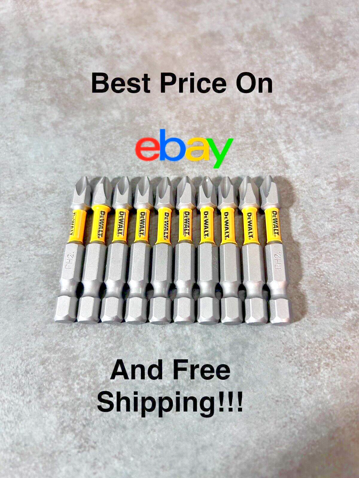 10 Pc DEWALT MAXFIT Drill Bit Set PH2 2in. IMPACT READY NEW