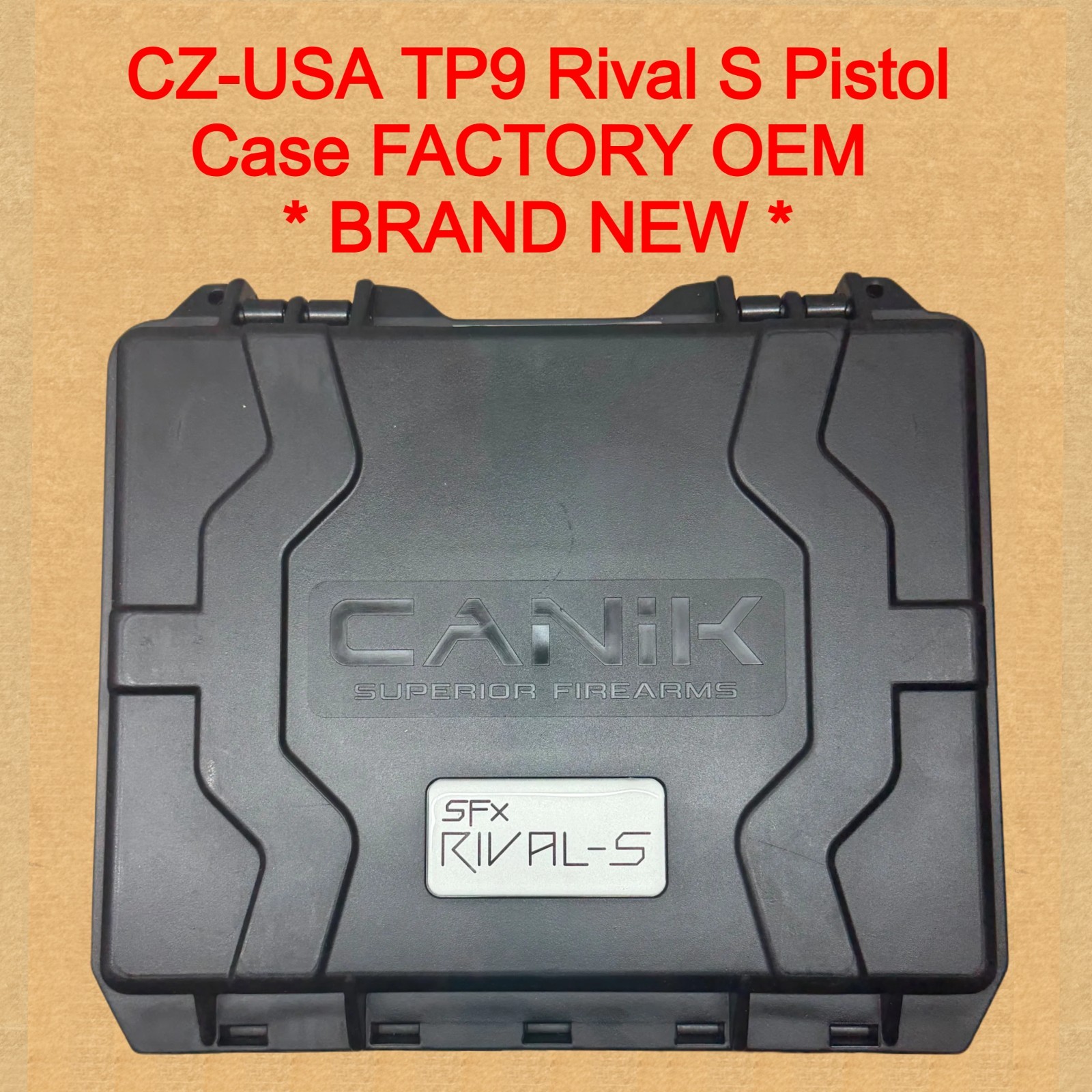 NEW Canik TP9 Rival-S OEM Hard Case Shell w/ Holster Sealed Shut Black