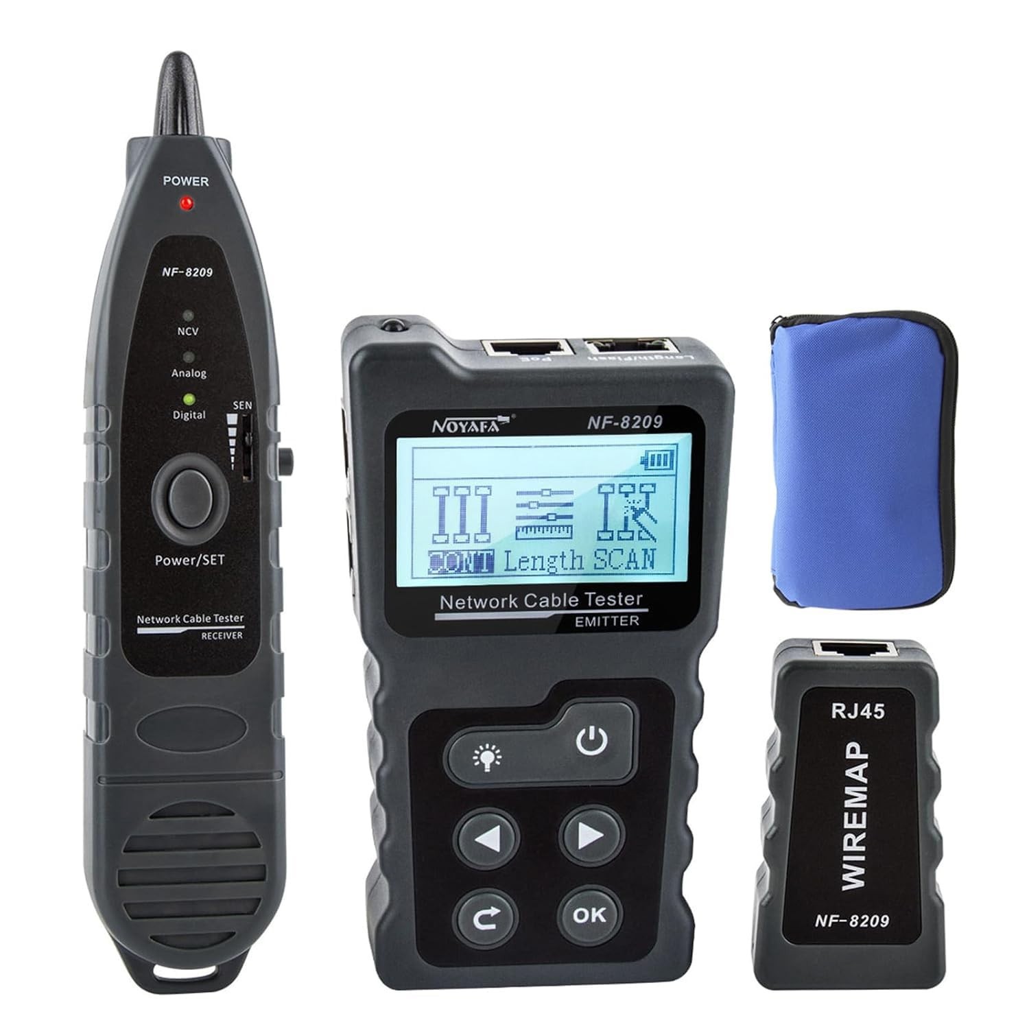 Network Cable Tester with POE NCV RJ45 Length & Continuity Check
