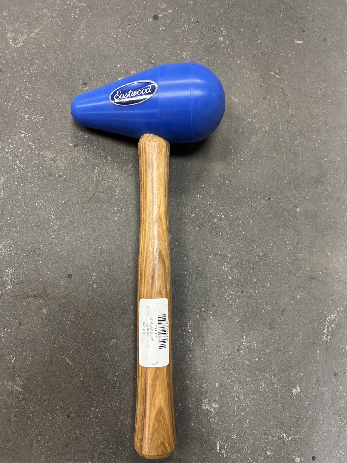 Eastwood 2-1/2 inch High Molecular Teardrop Plastic Head Mallet Wood Handle NEW