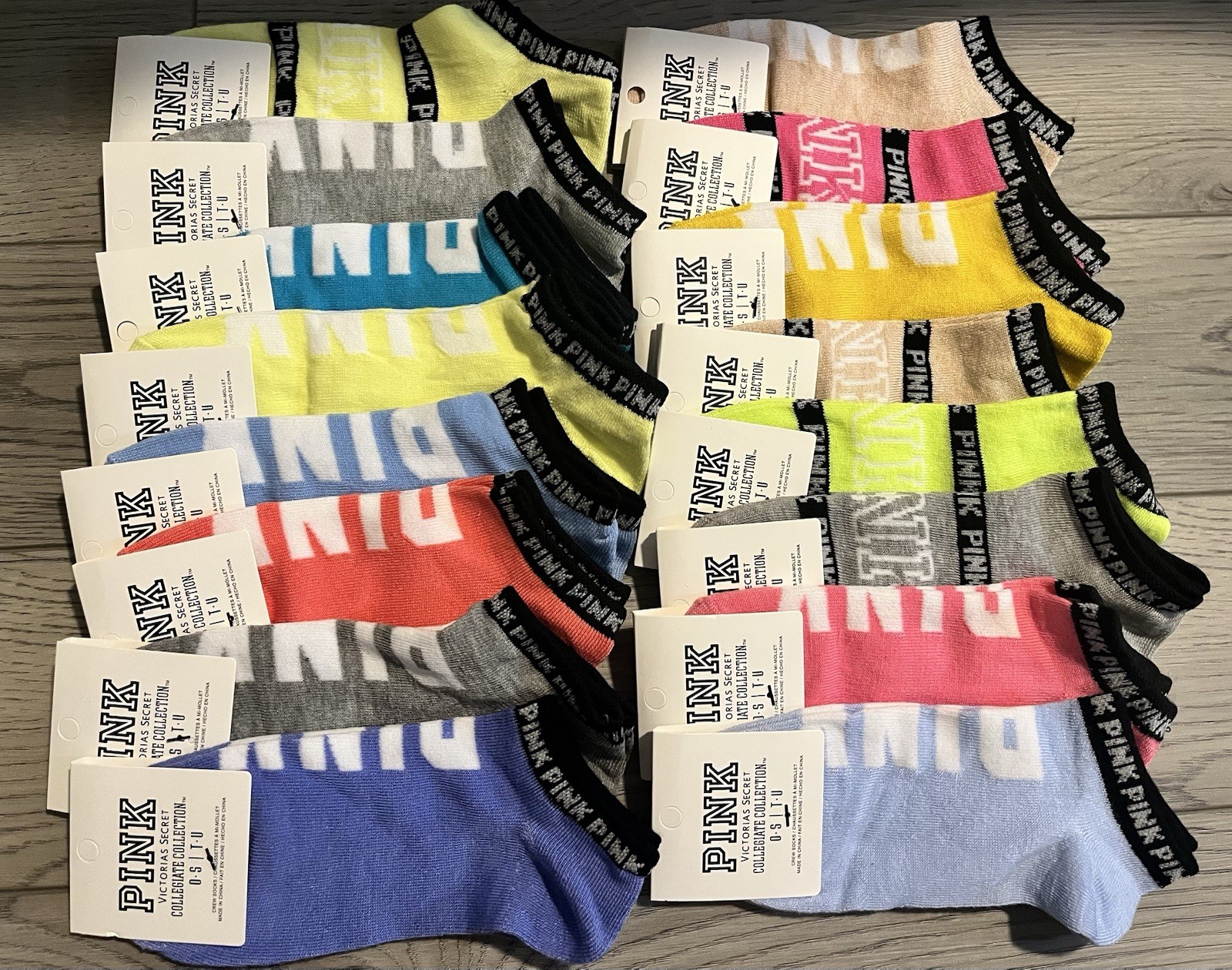 Victoria Secret VS Love Pink No Show Socks 10 Pairs Random Colors New with Tags