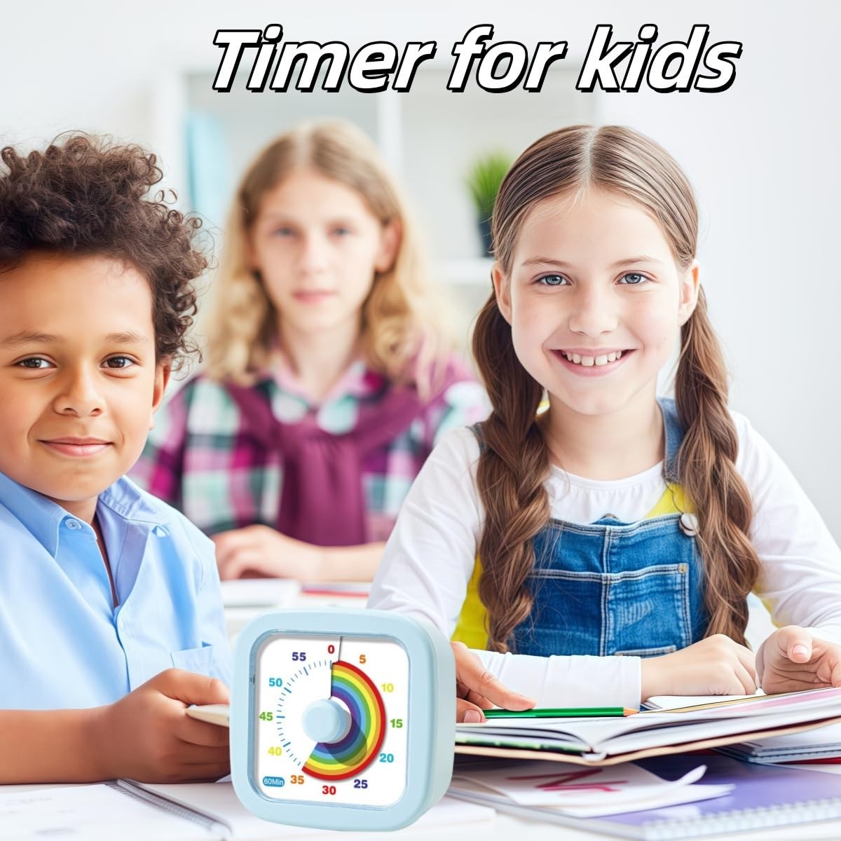 Kids Visual Timer Cute Rainbow 60 Minute Countdown Timer Time Management for...