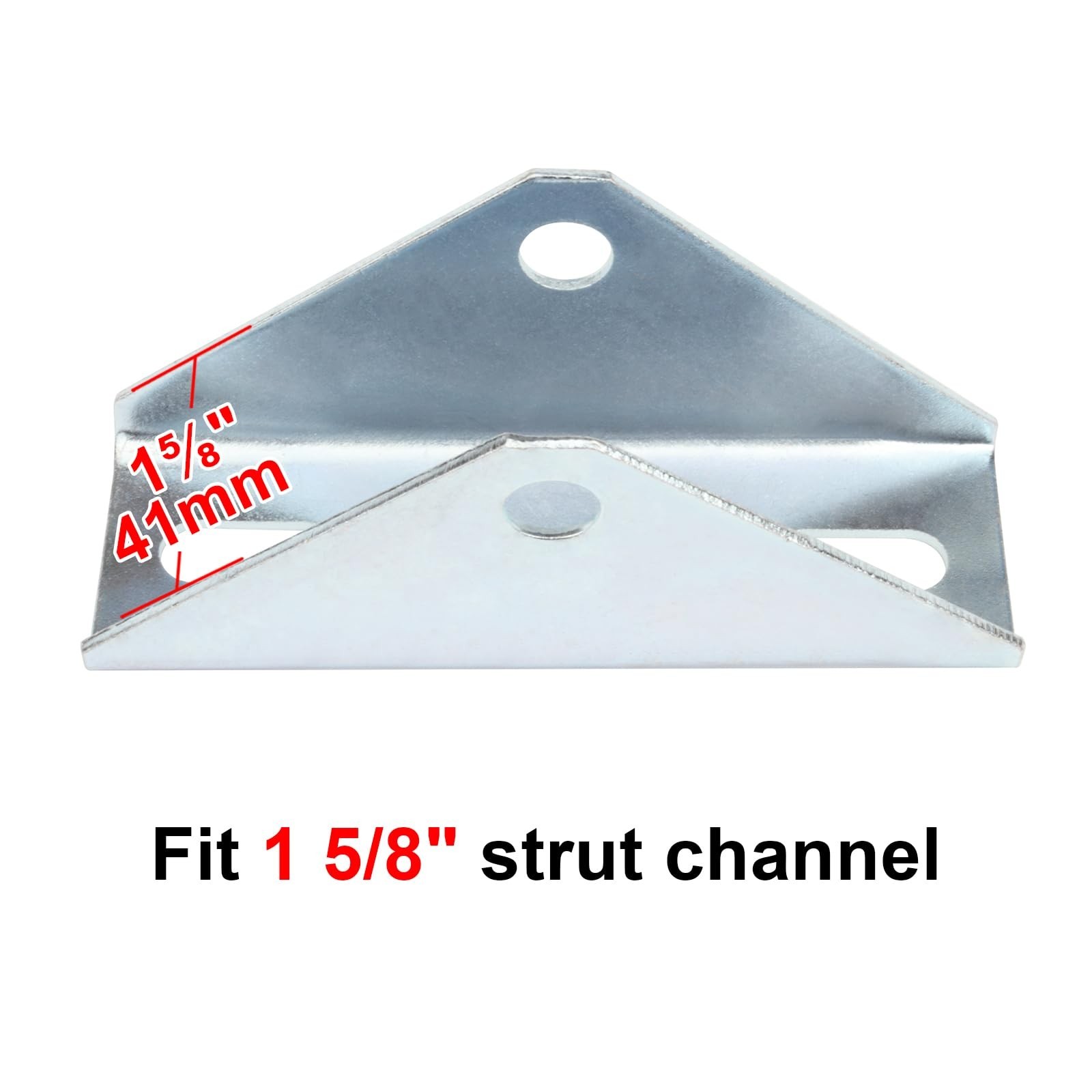 4 Pcs Solar Panel Tilt Mount Bracket for 1-5/8" Strut Channel, Pivot Hinge fo...