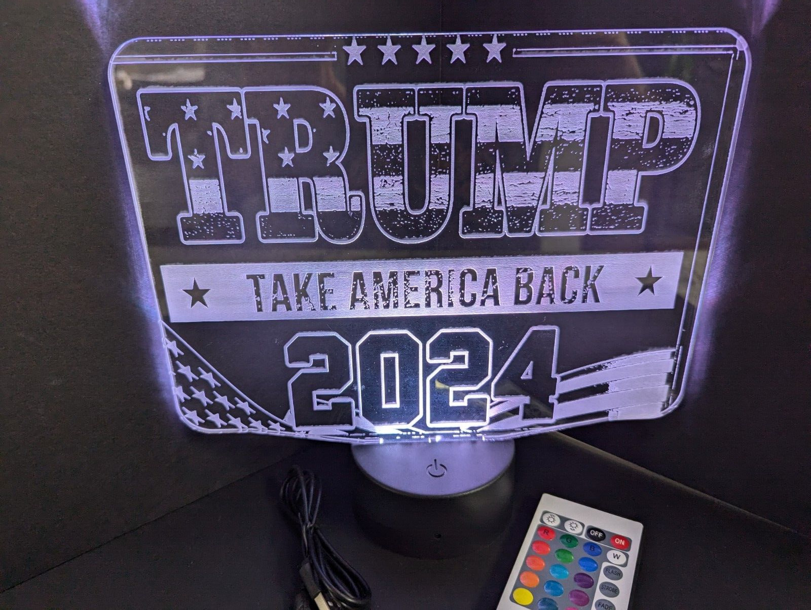 Donald Trump President Take America Back L.E.D. Large light display