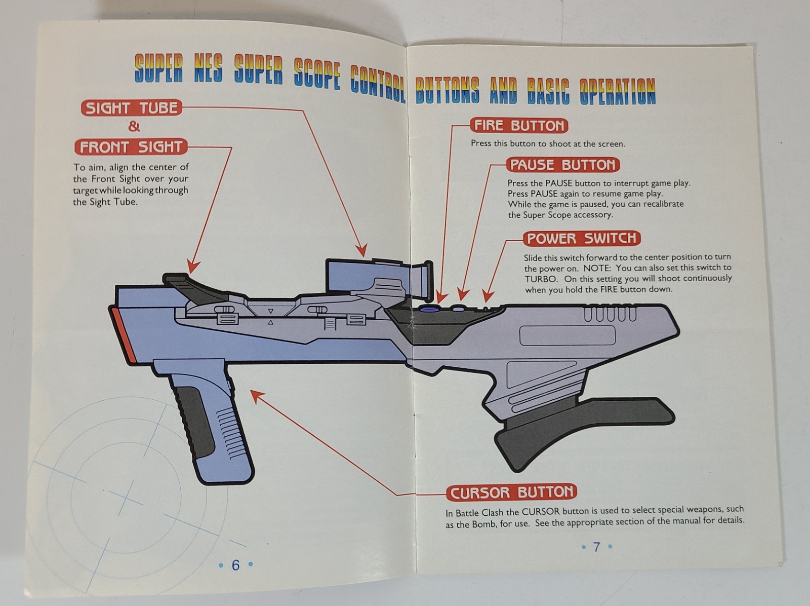 Battle Clash ~ Super Nintendo ~ SNES ~ MANUAL ONLY