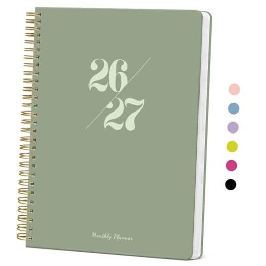 Monthly Planner 2026-2027, 18 Months Calendar Planner 2026-2027, 1 Pack A-Green