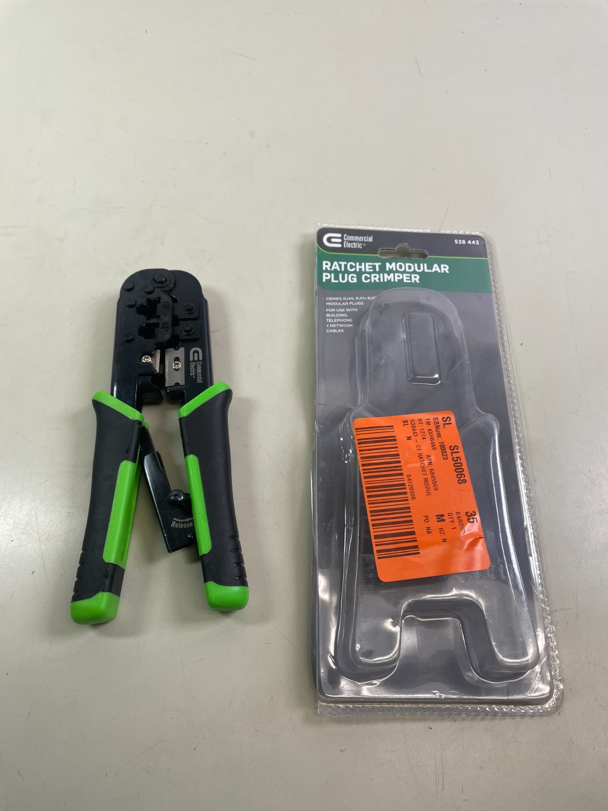 Commercial Electric Ce70806 Ratchet Modular Plug Crimper 538443