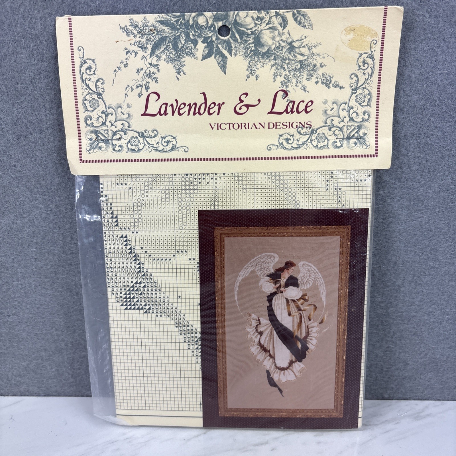 Lavender  & Lace Victorian Designs Cross Stitch Pattern Angel of Hope NEW