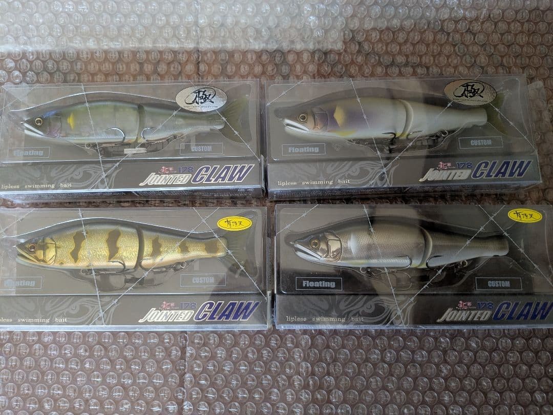 GAN CRAFT JOINTED CLAW Fishing Tackle 4 pcs Used from Japan