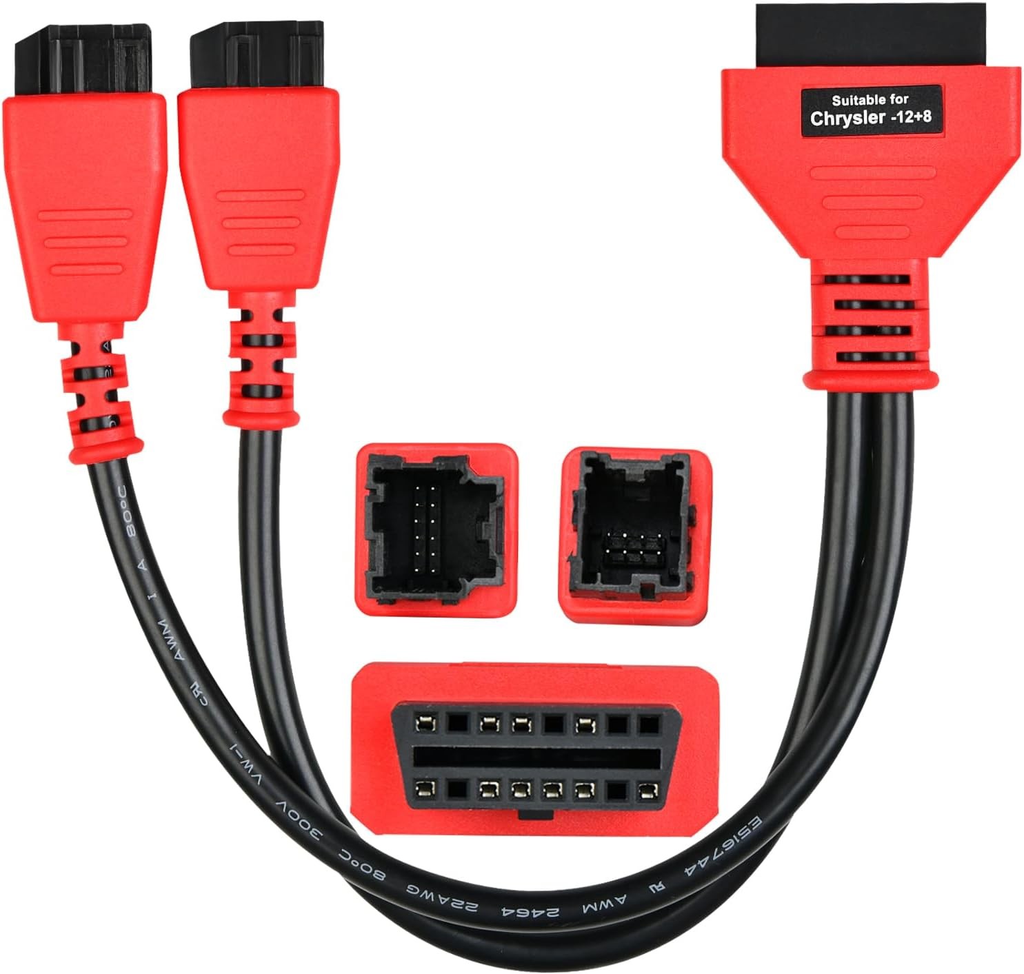 Autel Original OBD2 Adapter for Chrysler 12+8 Programming Cable Black