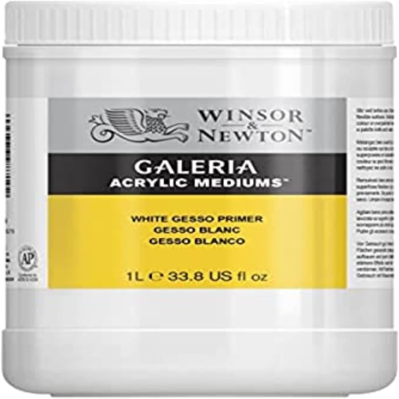 Galeria Acrylic Gesso Primer 33.8 Oz White High Quality Water Resistant Surface
