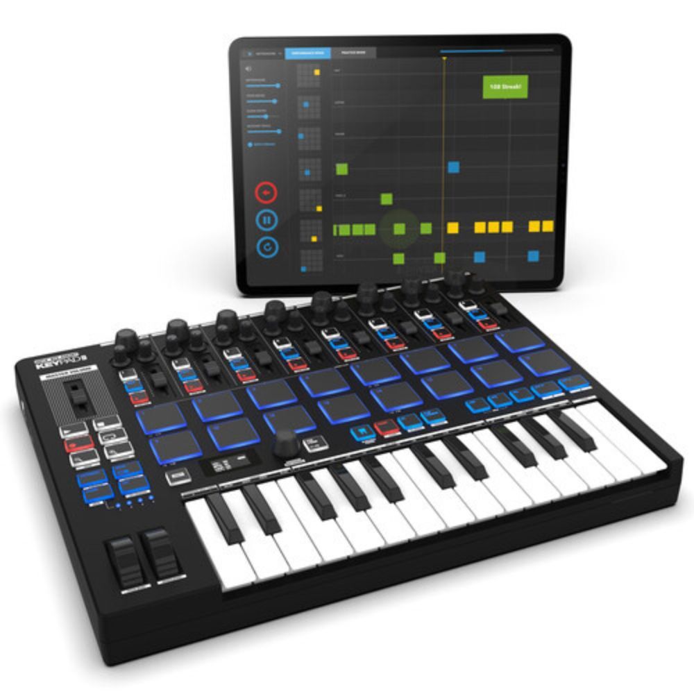 Reloop Keypad Pro USB-MIDI Controller w/ Auray FP-P1L Universal Piano Pedal Kit