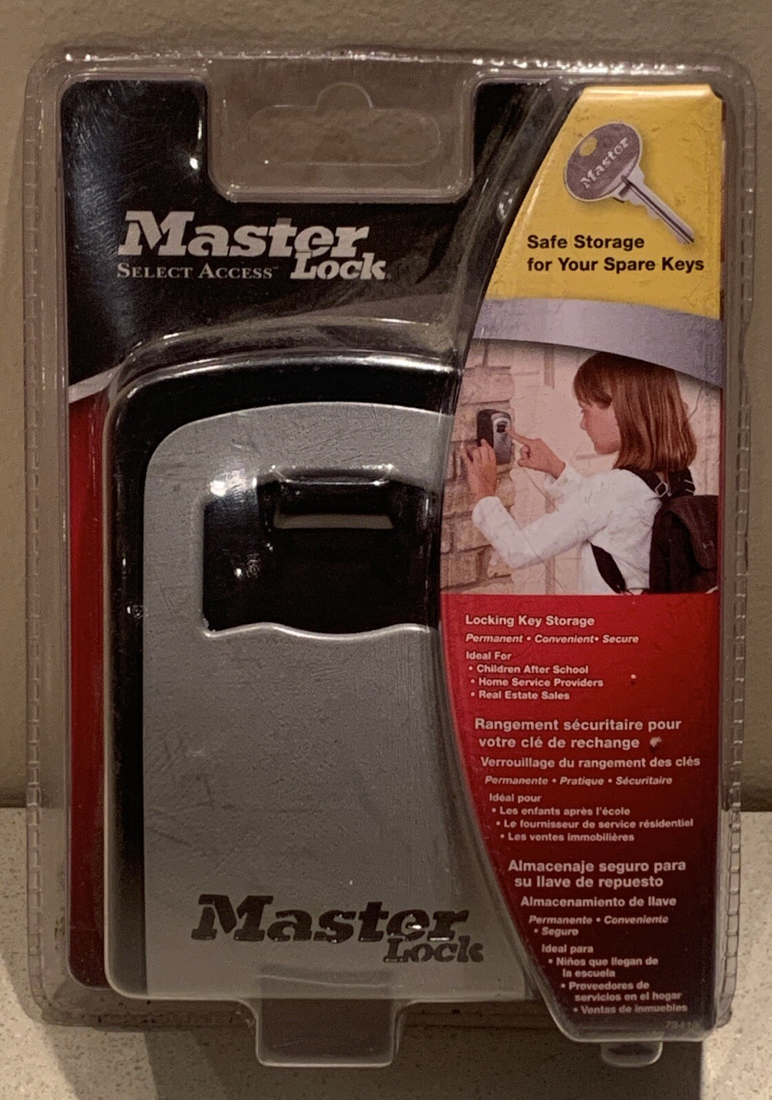 Master Lock Wall Mount Lock Box Combination Storage for Spare Keys.  5401D.  NEW