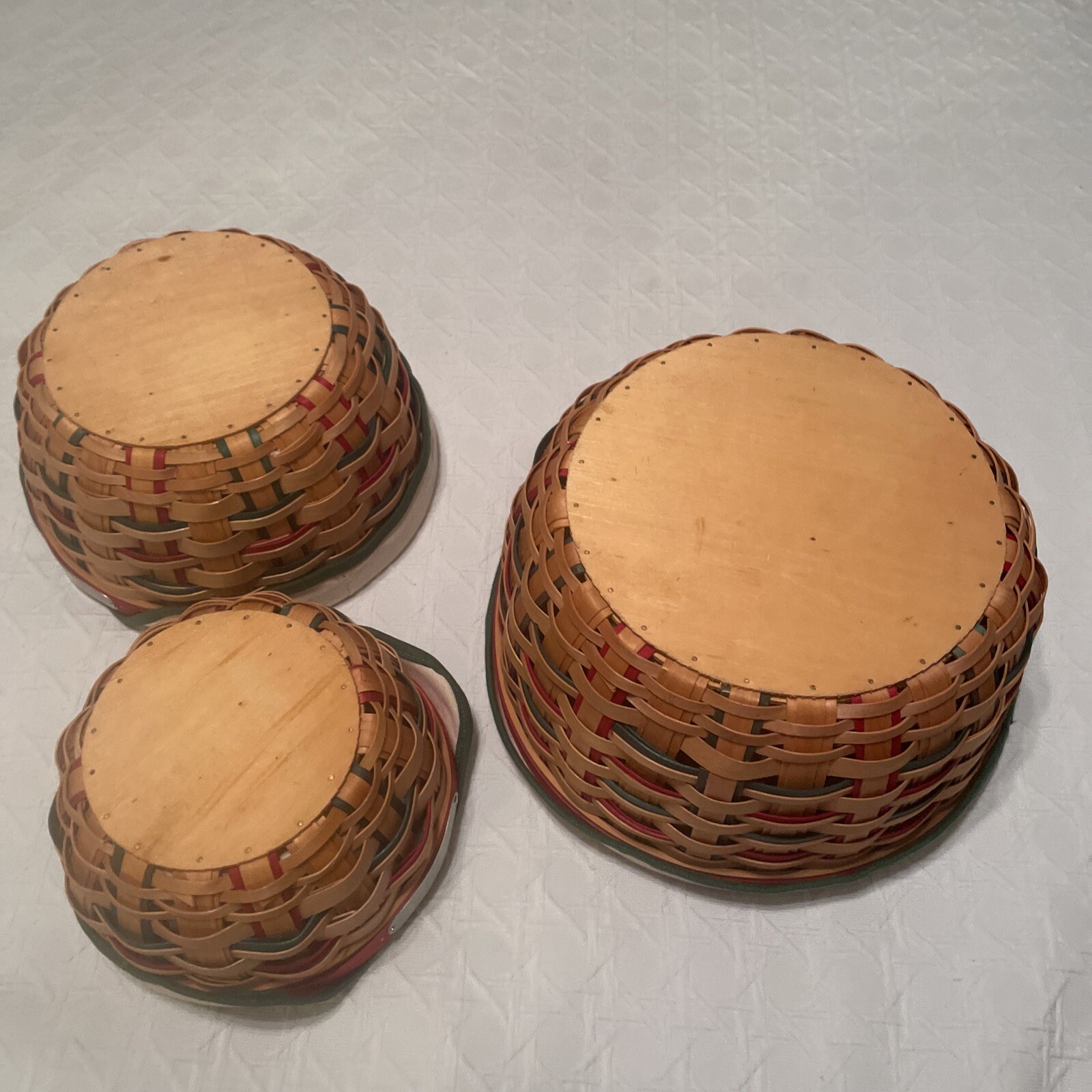 3 Nesting Basket Lined Round Christopher Roberts Woven Limited Edition