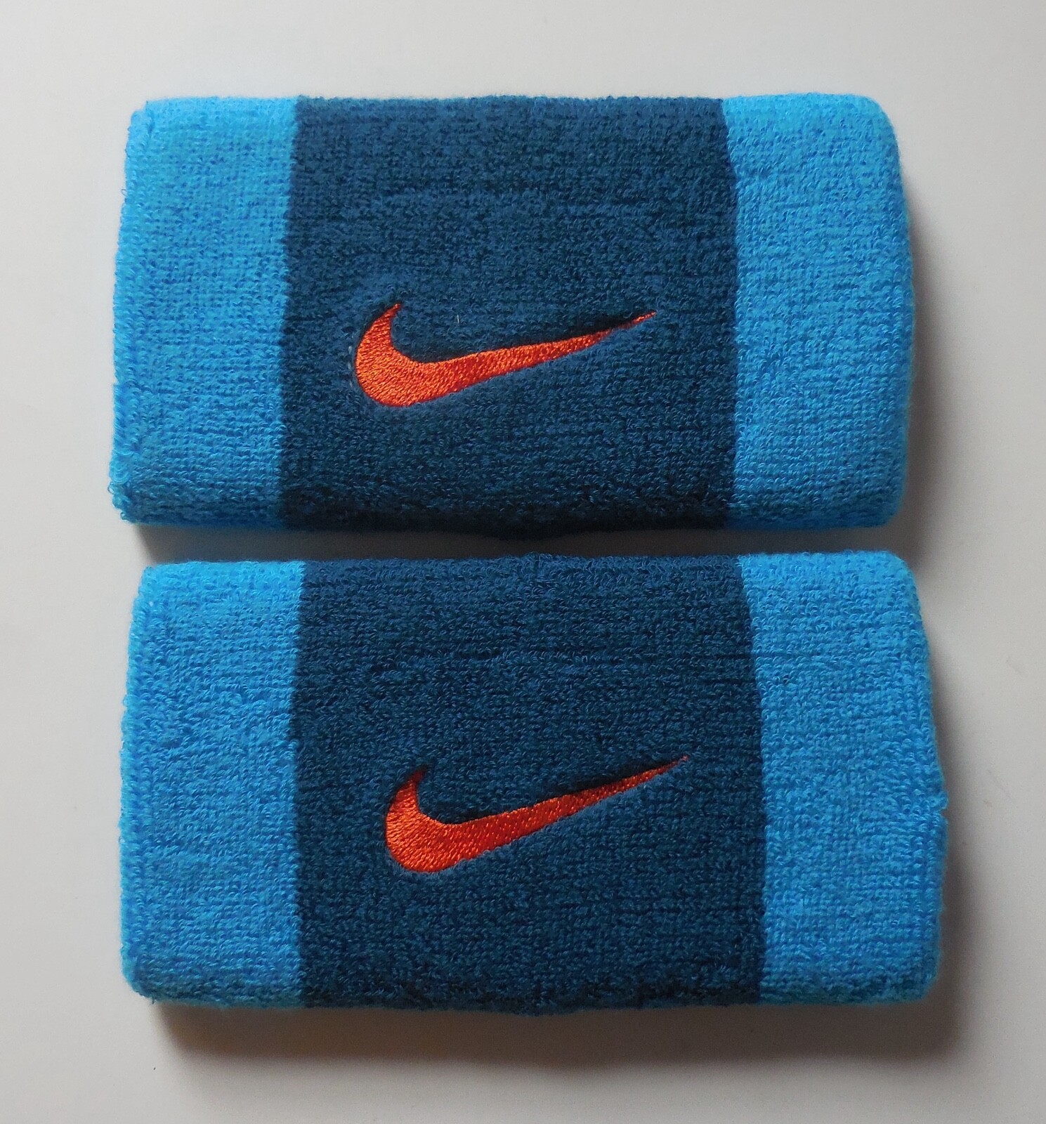 Nike Swoosh DW Wristbands Marina/Laser Blue/Rush Orange 1 Pair