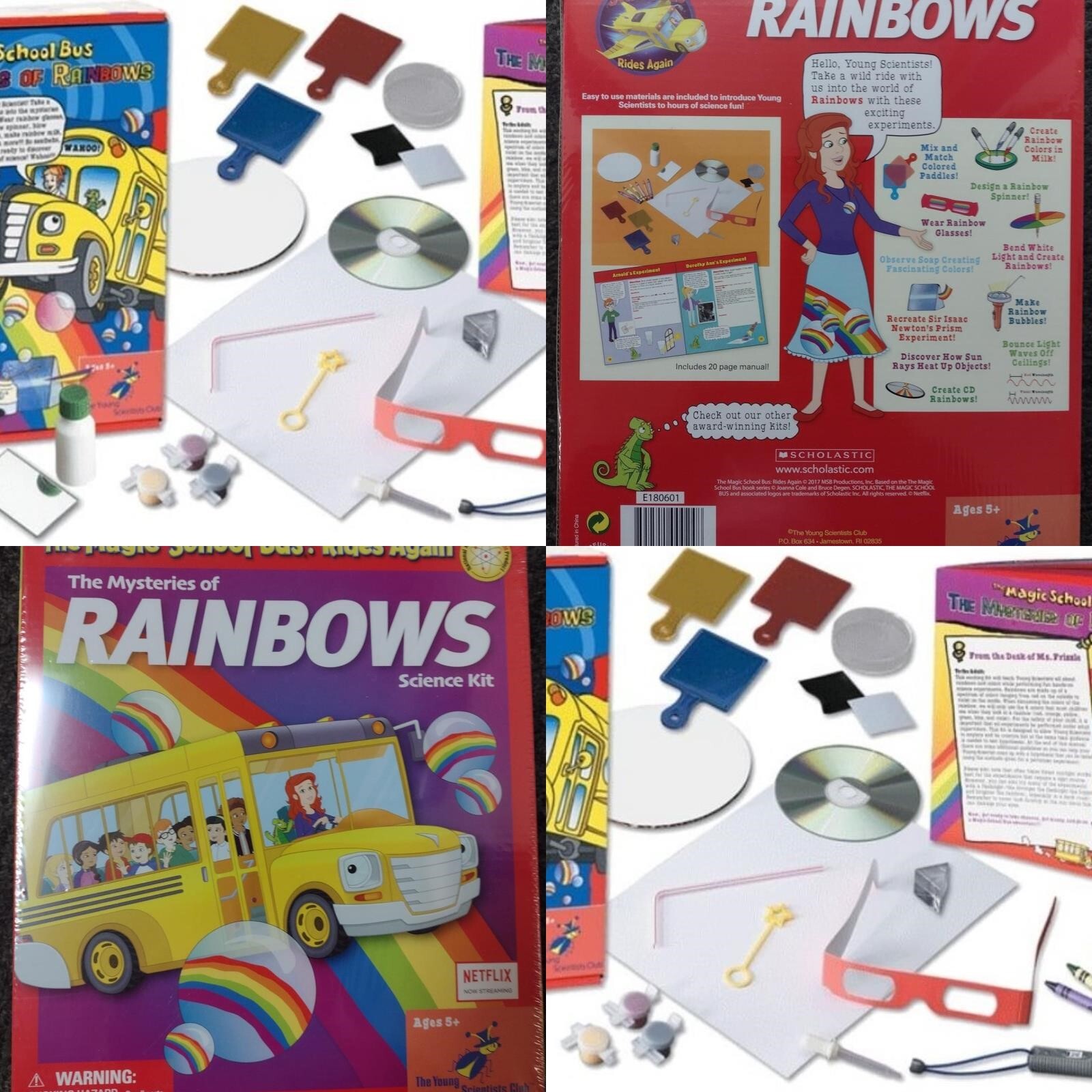 Scholastic The Mysteries Of Rainbows Science Experiment Kit By Magic School Bus
