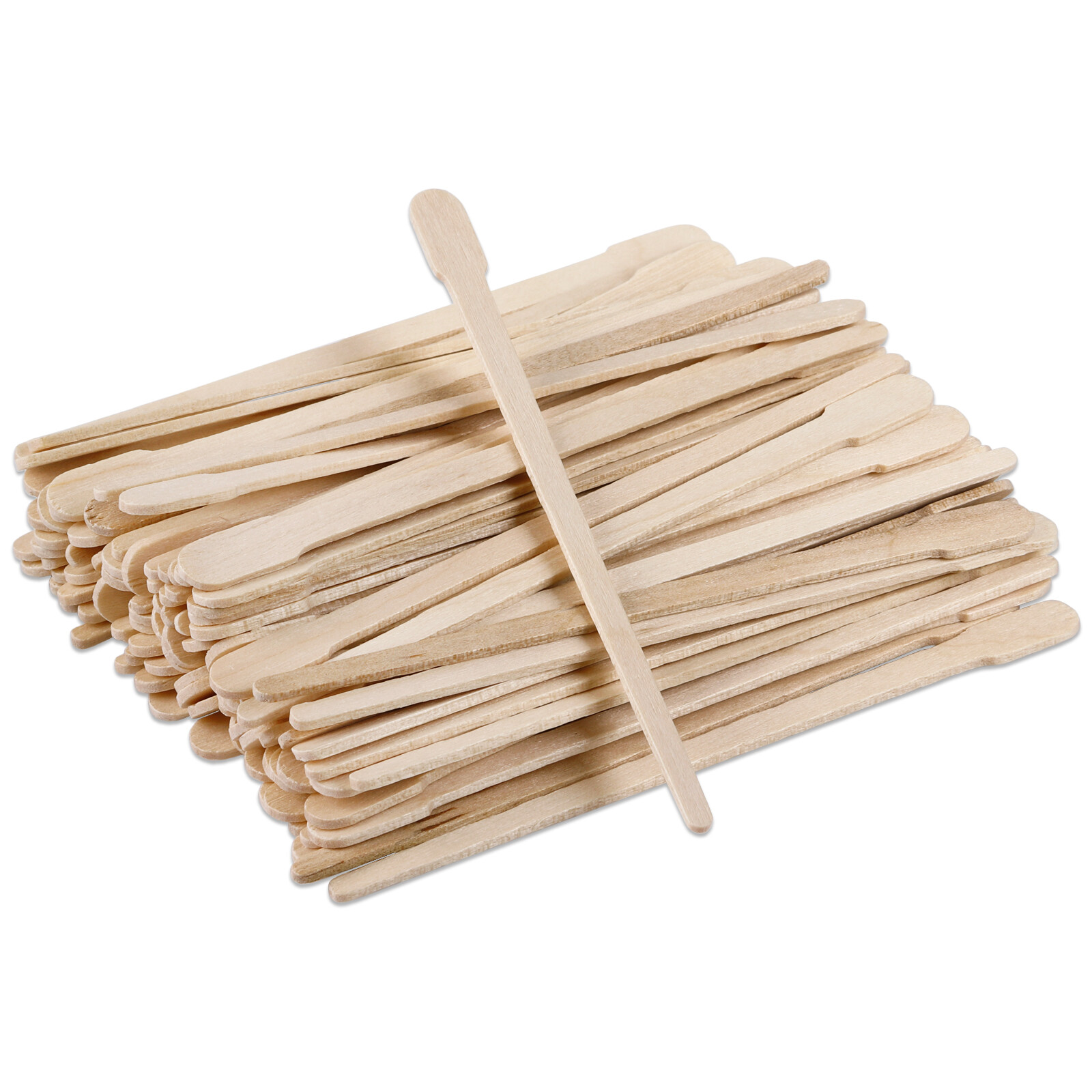 100 Pieces Beauticom® High Quality 3.5" Cuticle Wood Stick Pusher For Manicure
