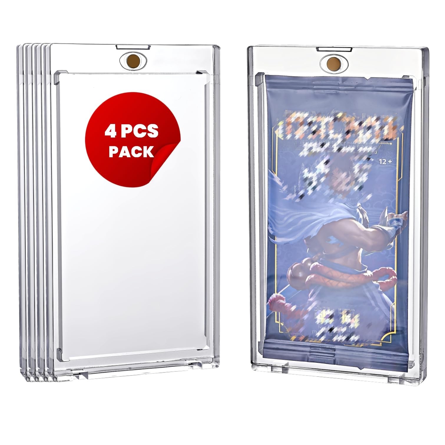 Pokemon MTG TCG (4PCS)💎Booster Pack Magnetic Holder Protector Display Case