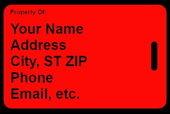 Hi-Viz Red POC Bag Tag