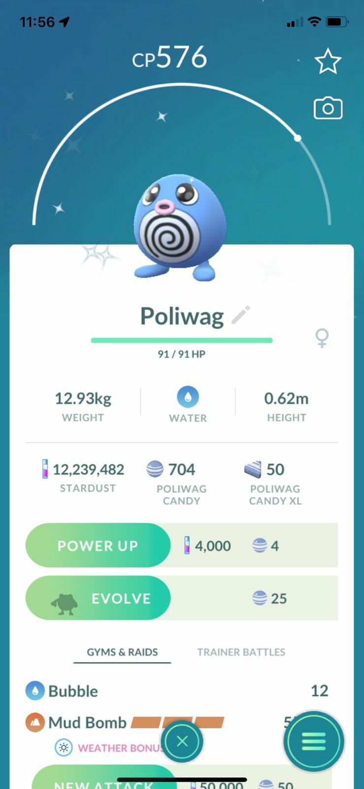 SHINY ✨ POLIWAG!!! ✨ - PKMN GO!!! - NOT REGISTERED!