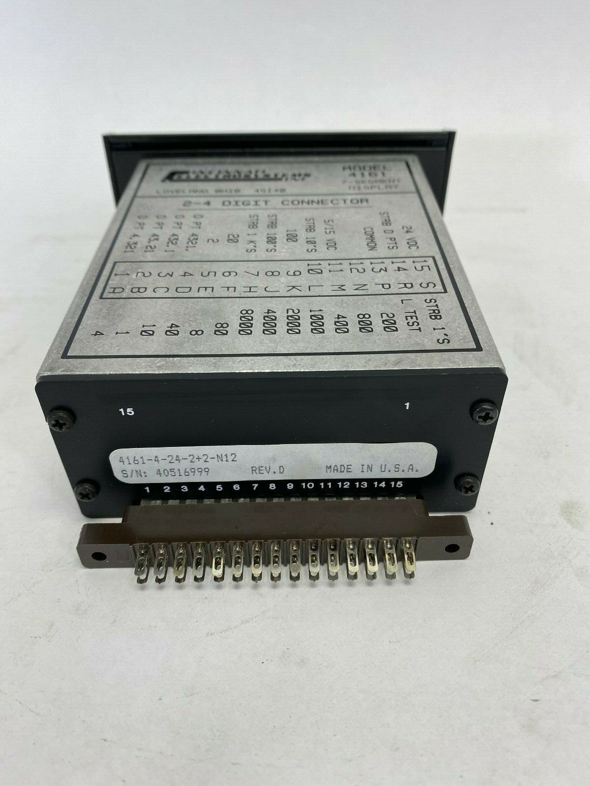 Cincinnati Electrosystems Model 4161 Panel Segment Display Module