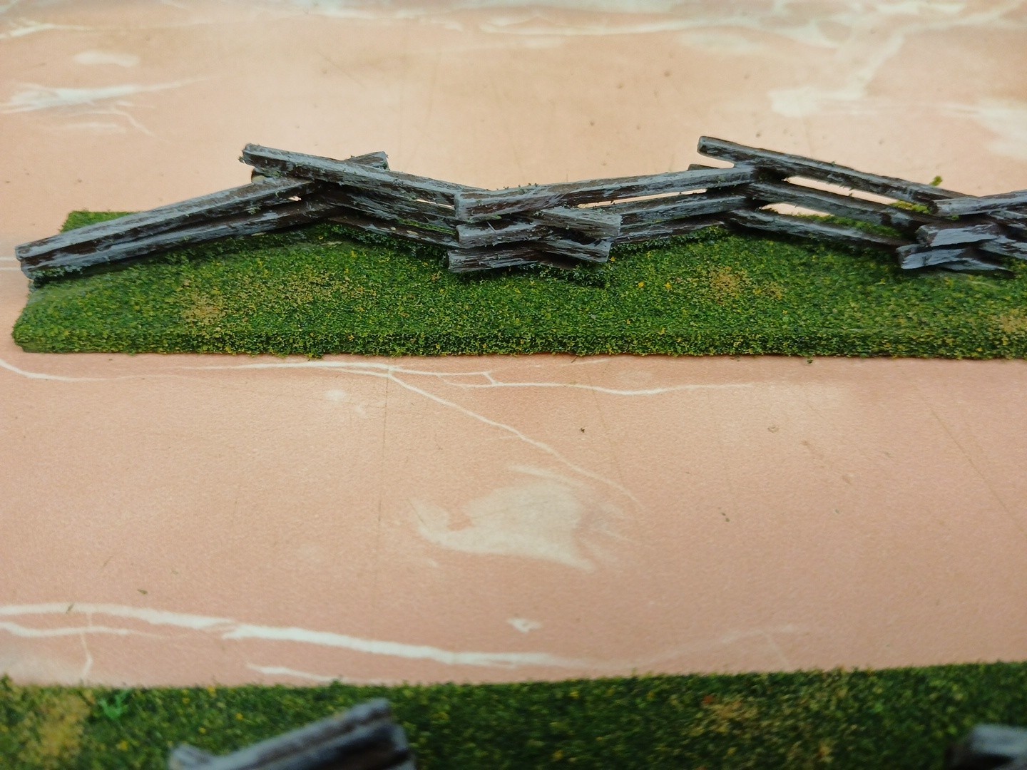 42" based Model Split Rail Zigzag Snake Fence wargaming scenery Terrain 25mm