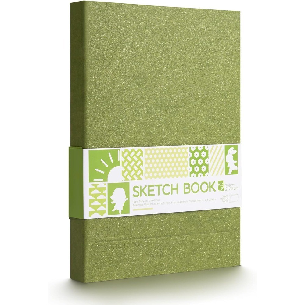 Premium Hardcover Sketch Book, 60 Sheets/120 Pages, 180 GSM Thick Acid-Free
