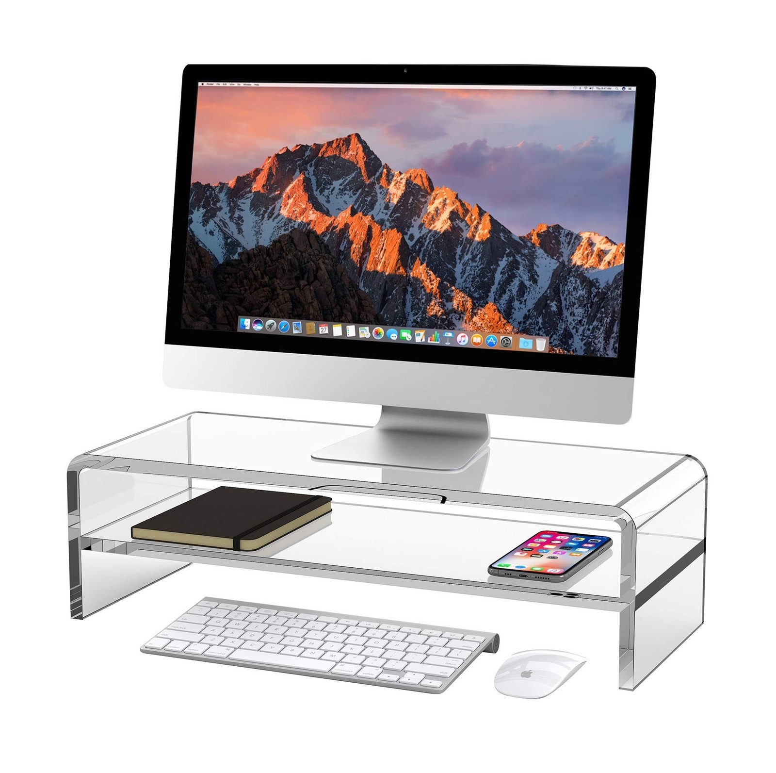Acrylic Monitor Stand, 2 Tiers Computer Monitor Riser(20x8x5.5 ... FAST USA SHIP