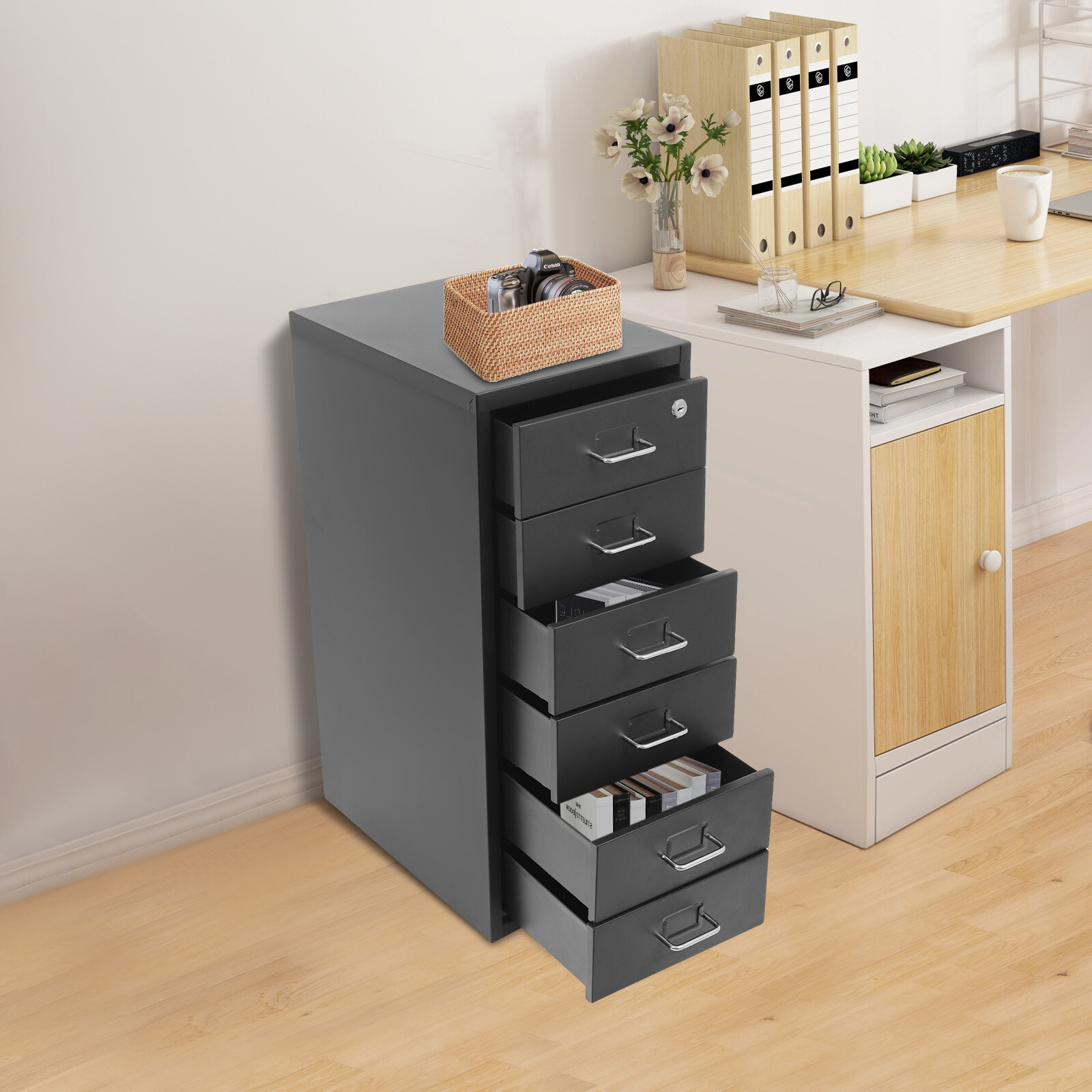 Vertical File Cabinet, Metal File Cabinet with Lock, Filing Cabinet NEW US