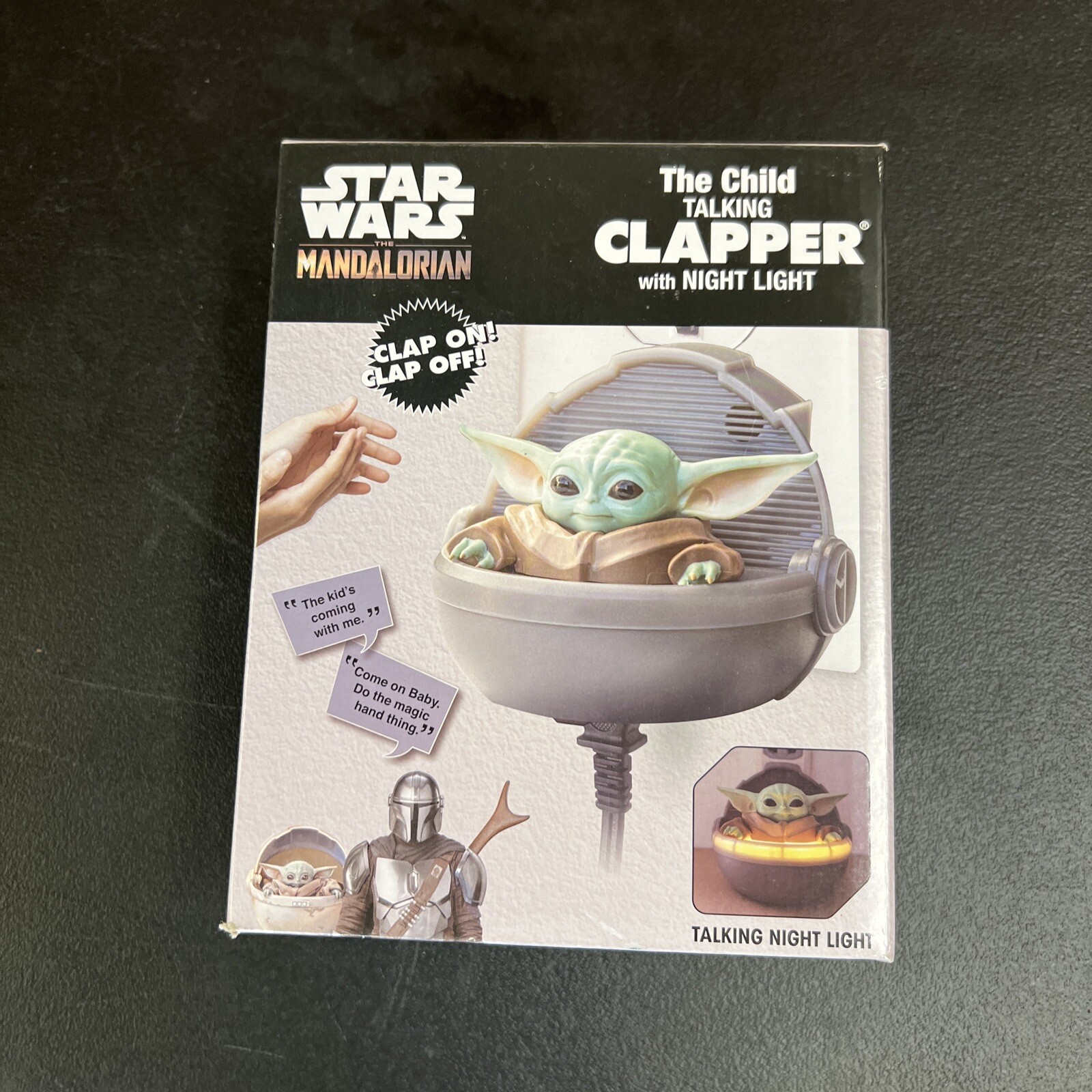 Star Wars: Mandalorian Baby Yoda Grogu The Child Talking Clapper w/ Night Light