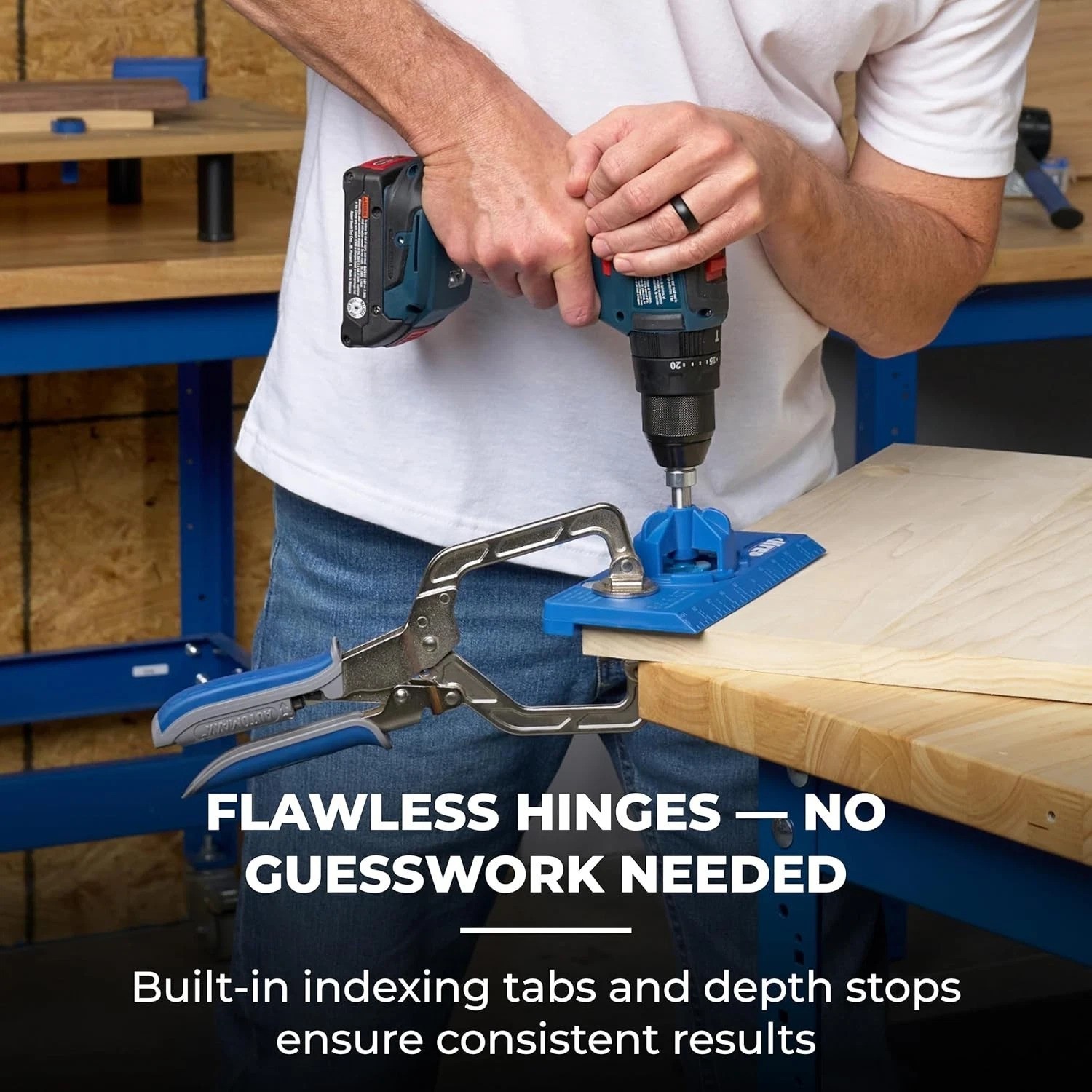 35mm Concealed Hinge Jig for Cabinet Doors - Precise Drilling Tool