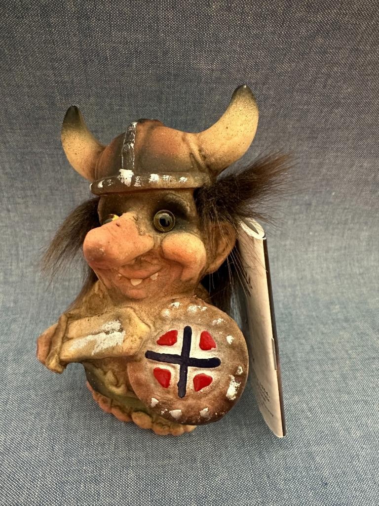NEW Ny Form TROLL Norway Viking Sword & Shiel Handmade w/ tag Figure