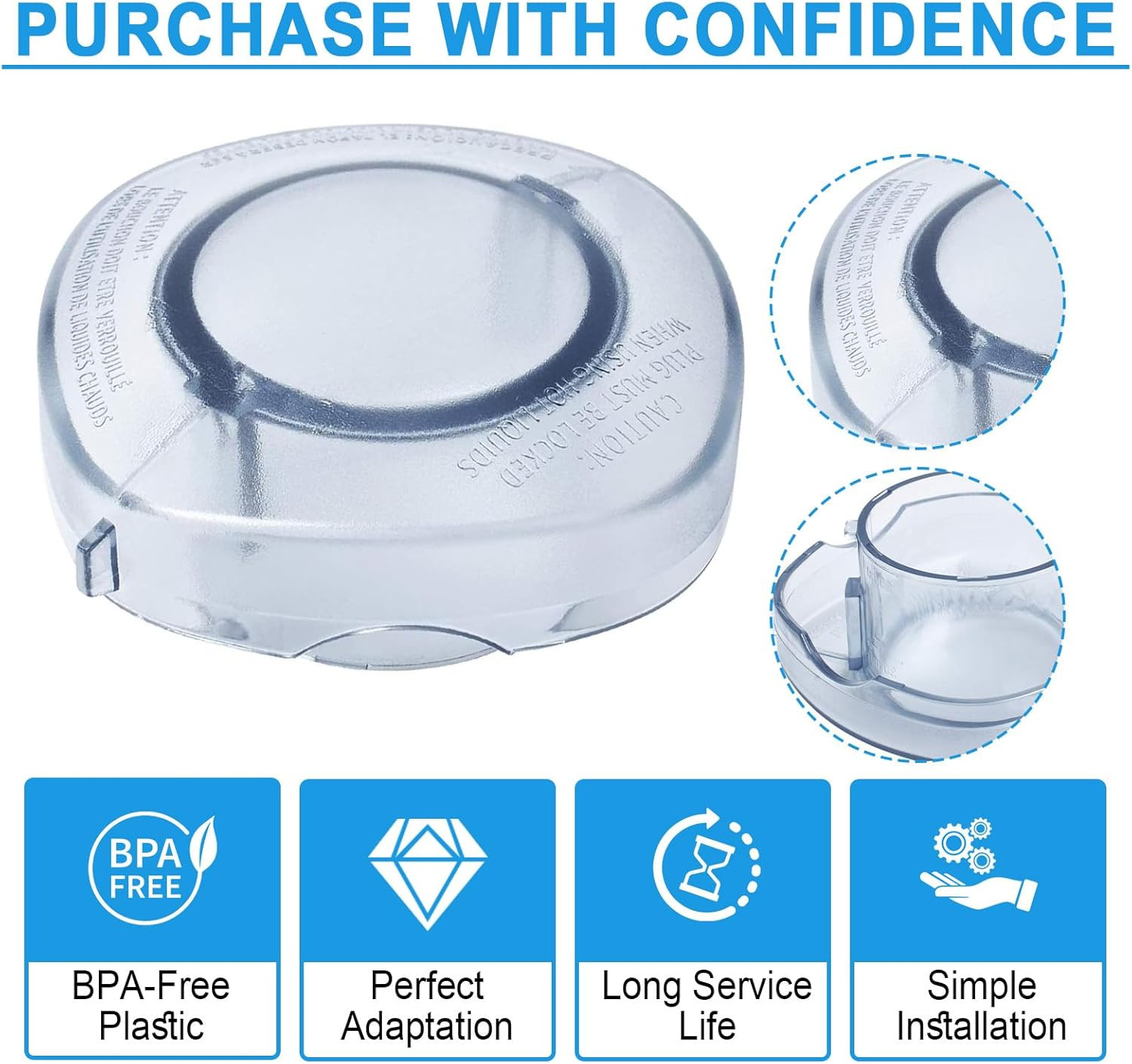 Lid Plug Replacement for Vitamix 64 Oz High Profile Container Blender Accessorie