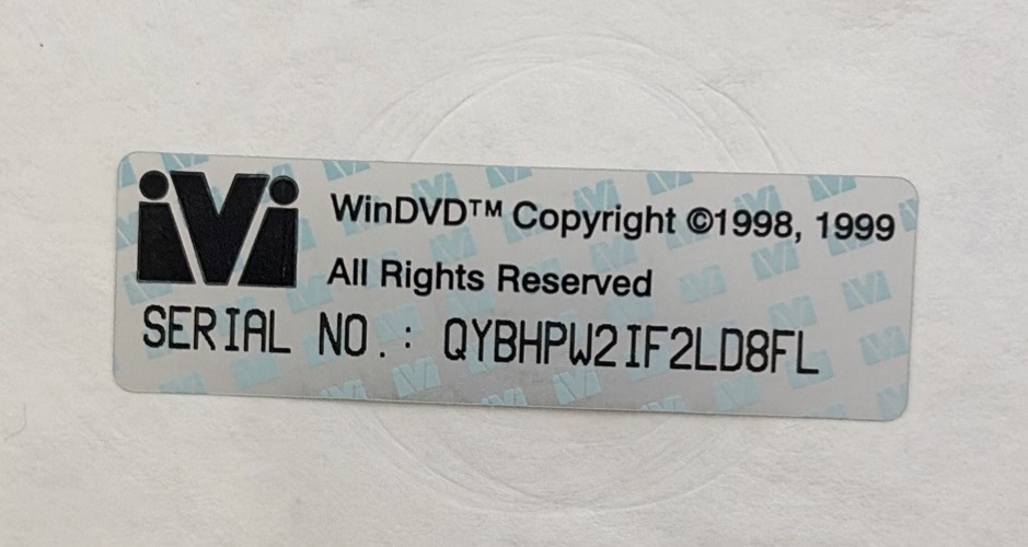 InterVideo, Inc. WinDVD 2000 Software DVD, MP3, VCD, MPEG2, MPEG1