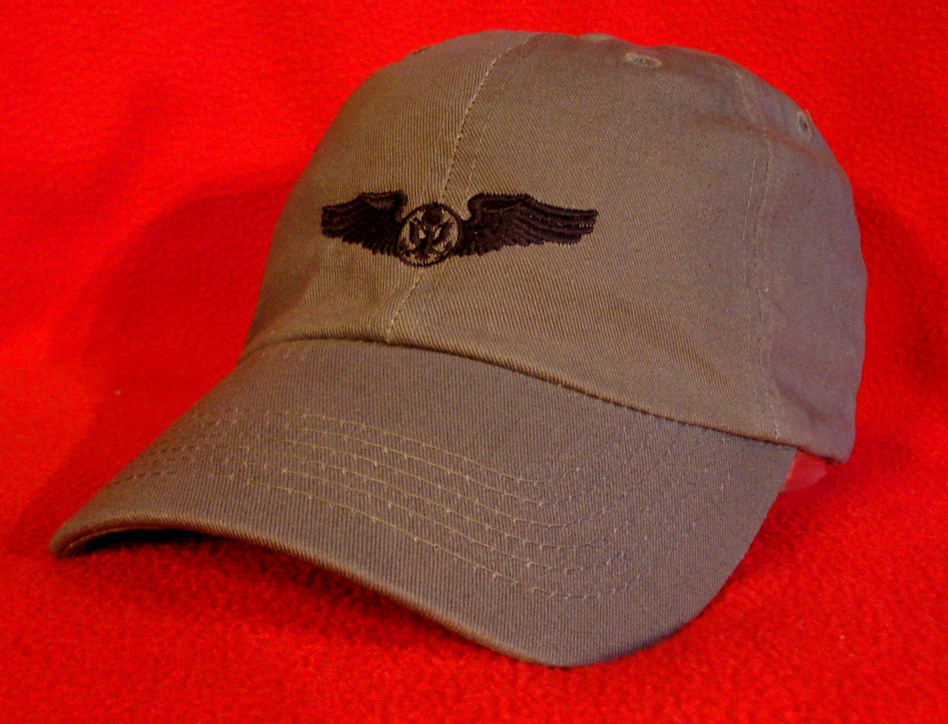 Air Force Basic Aircrew Black Wings ball cap low-profile aviator hat - OD Green