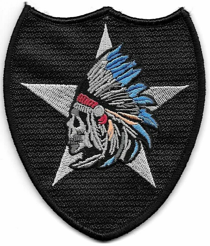 ARMY Color 2nd Infantry Division Skull Head Patch Fits For VELCRO® BRAND Loop