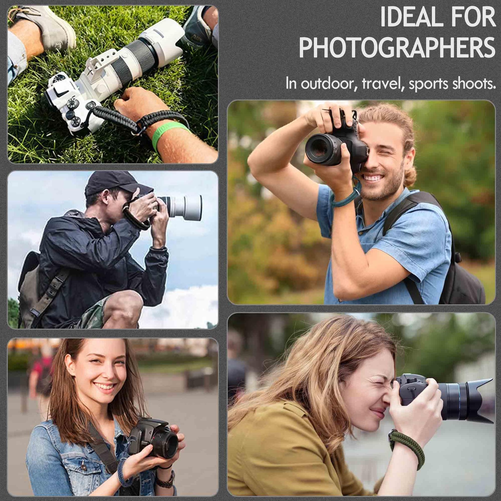 Qiang Ni Camera Wrist Strap - Paracord Quick Release Camera Hand Strap Wrist Lan