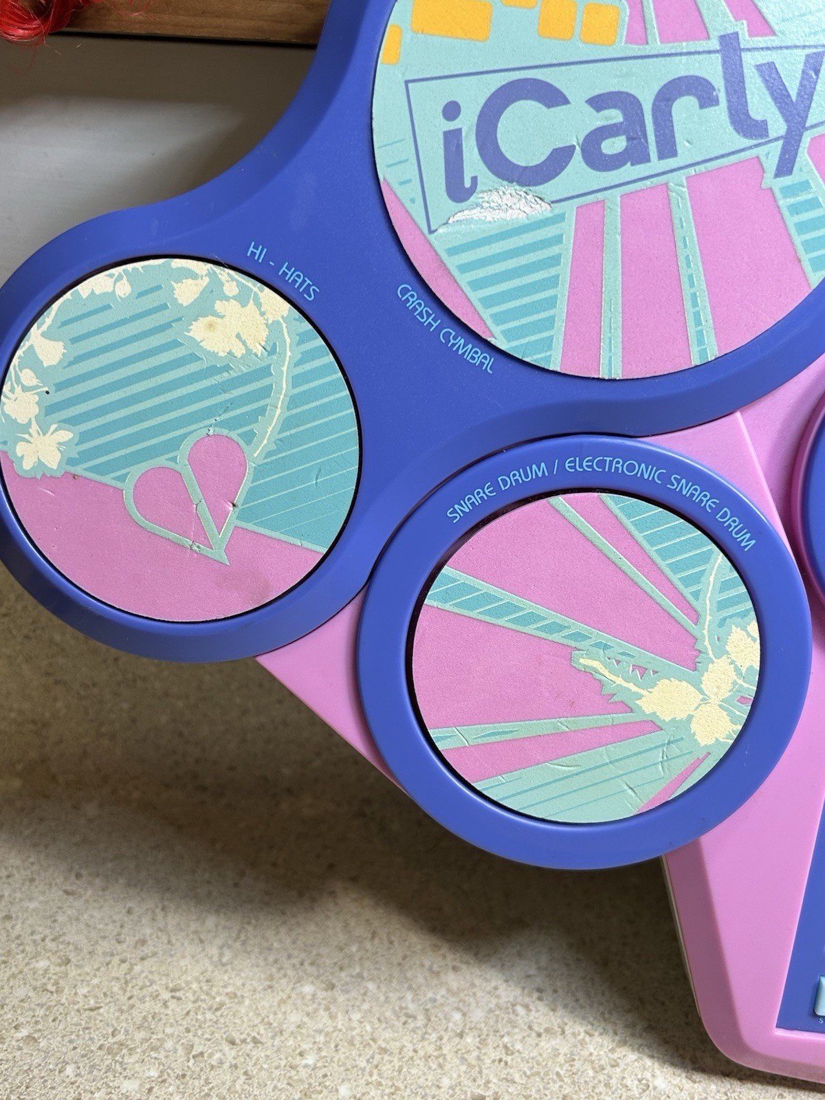 VERY RARE iCarly Electronic Sound Effects Drum Set! TESTED + WORKING!