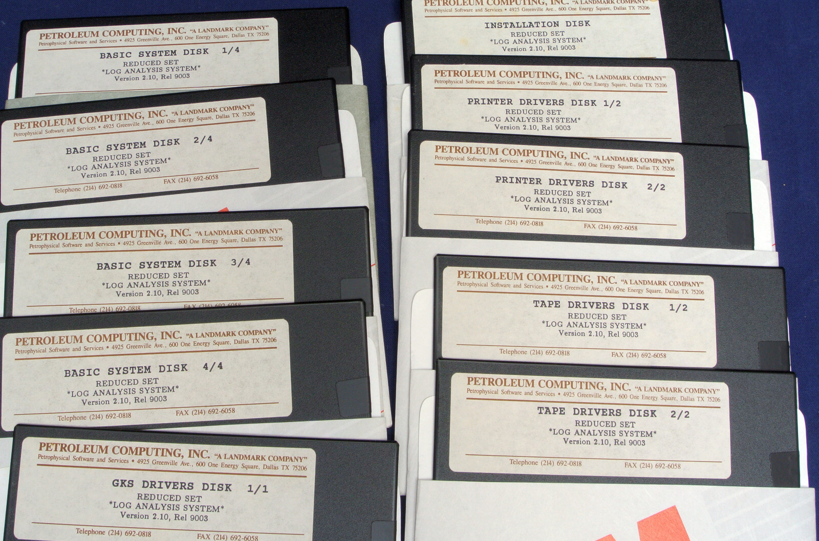 Petroleum Computing 2.1 IBM PC Software 5.25" Floppy Disks Vintage