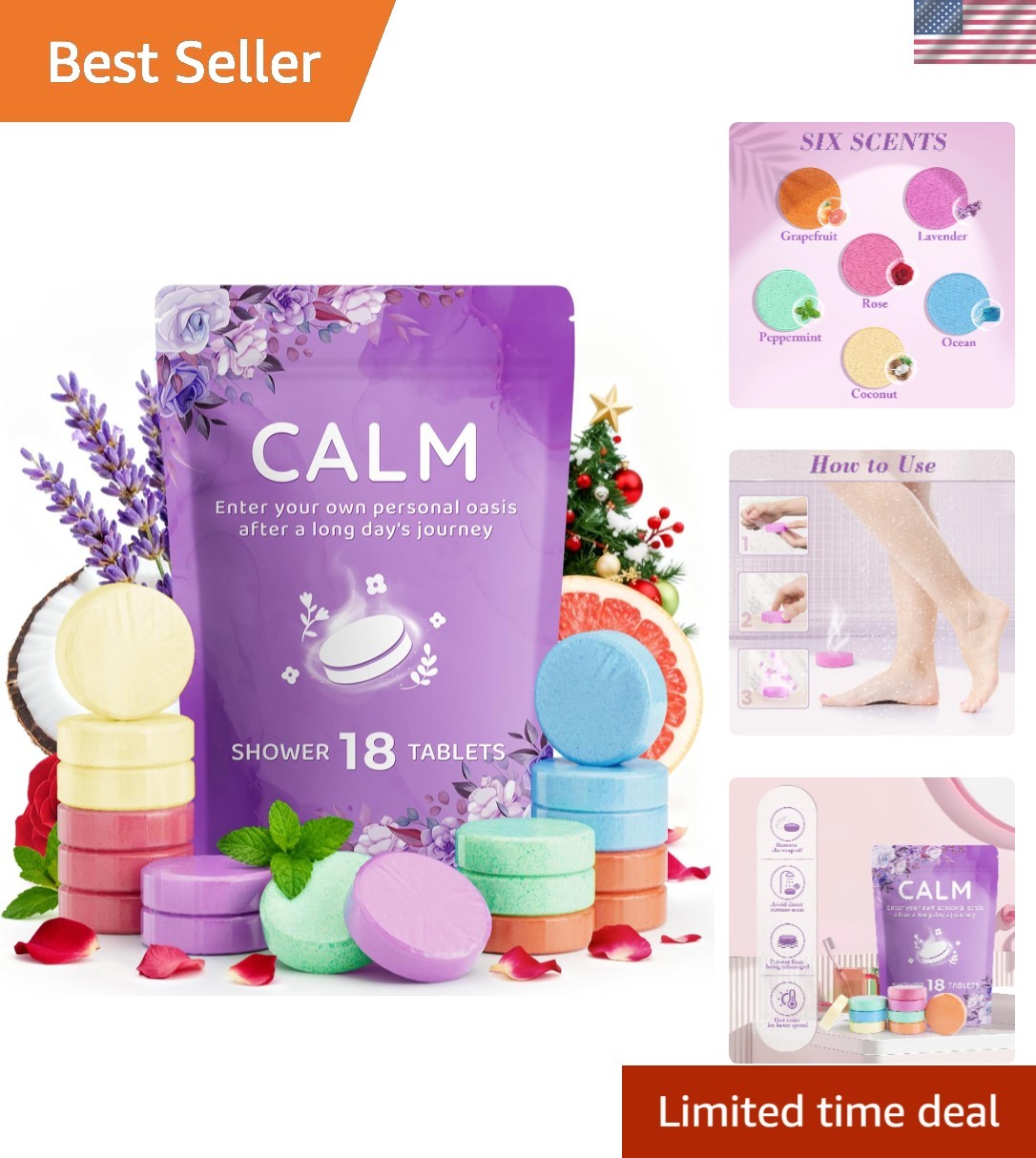 18 Pack Shower Steamers - Mother's Day Presents - Shower Bombs with Lavender ...