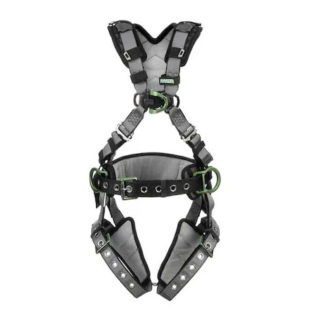 Msa Safety 10195141 V-Fit Full Body Harness, M, 400 Lb., Quick-Connect Chest/