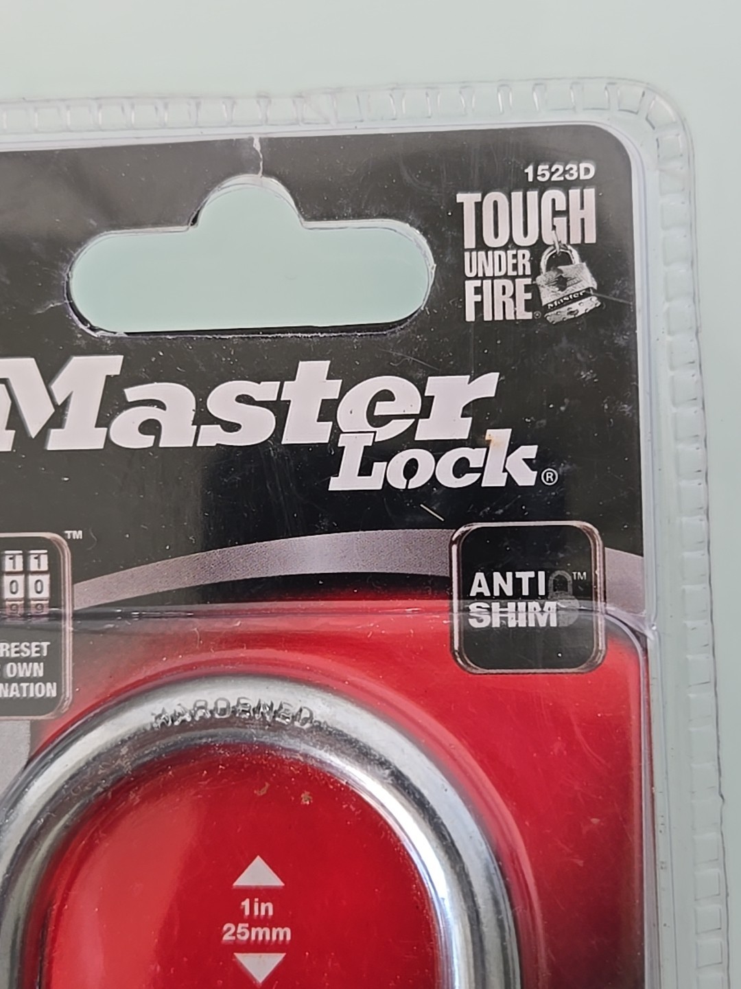 MASTER LOCK 1523D 4-DIGIT COMBINATION PADLOCK Dial From 2013, New