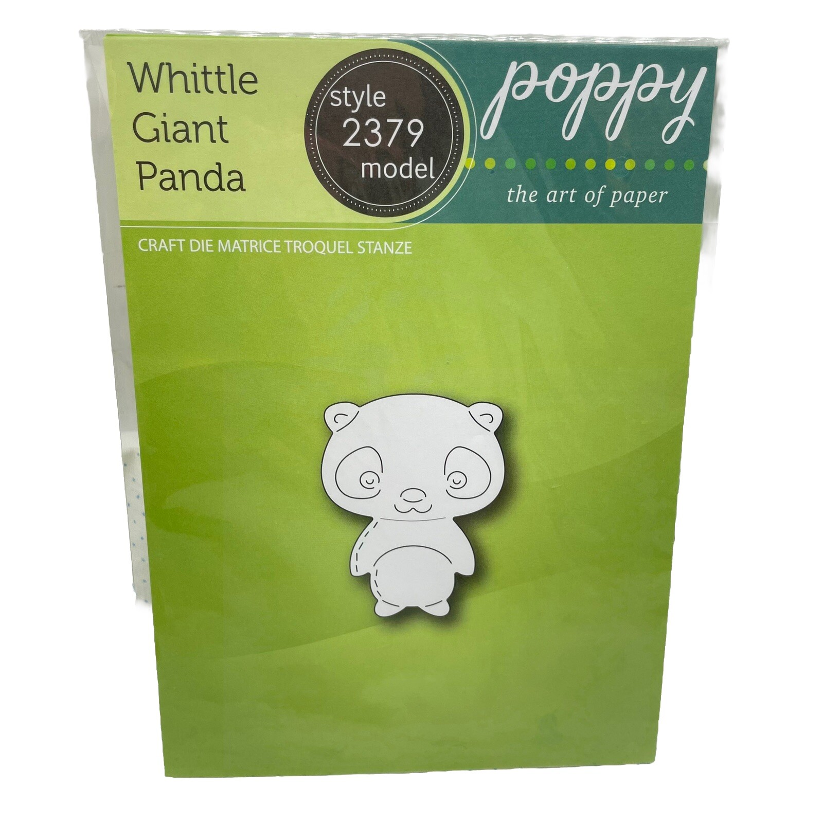 Poppymstamps Metal Dies Whittle Giant Panda Craft Die 2379 Brand New