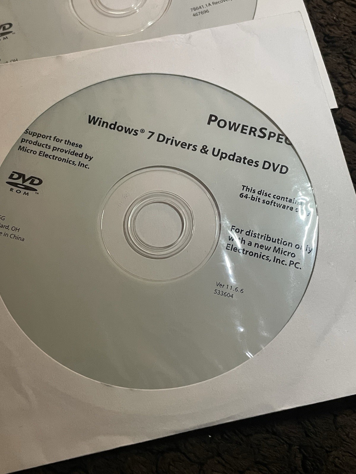 Windows 7 Professional 64 Bit, Windows 7 Drivers & Updates 64 Bit Never Used